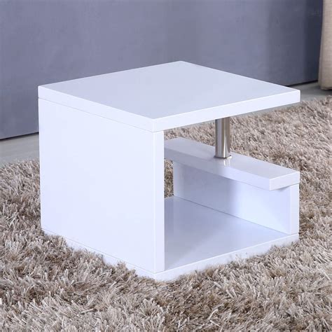 Artemis High Gloss White Side Table Furniture123