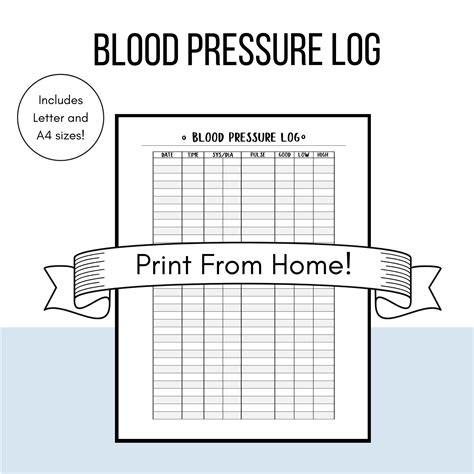 Blood Pressure Tracking Chart Printable Jolotrips