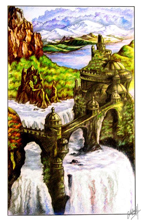 Waterfall Castle By Gildhartt On Deviantart