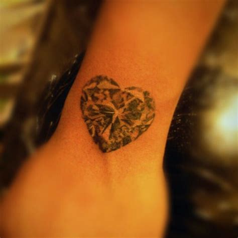 Diamond Heart Tattoo Tattoos Pinterest