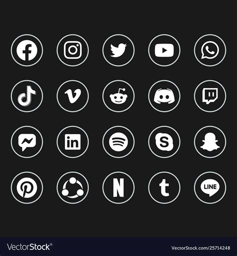 Free Circle Vector Social Media Icons Dadpixels Hot Sex Picture
