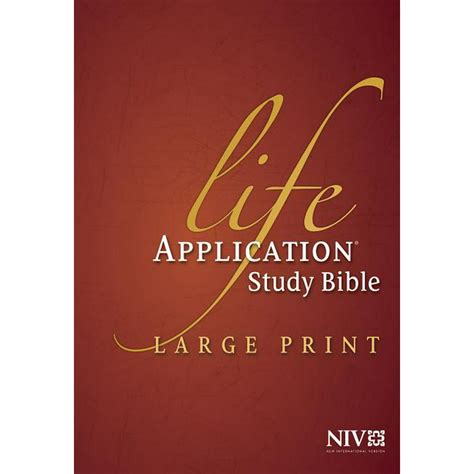 Life Application Study Bible Niv Large Print Hardcover