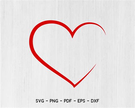 Heart Svg Open Heart Svgvalentine Svgmom Svglove Svg Etsy