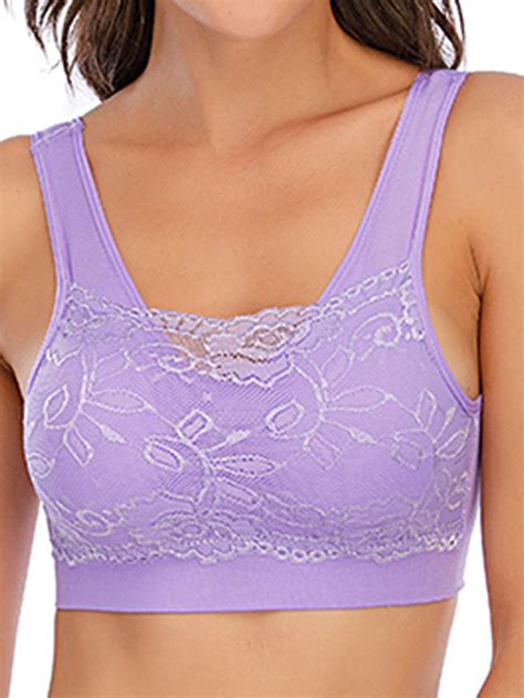 BAG WIZARD Women S Padded Cups Lace Yoga Bra Sports Bra Padded Breathable Racerback Stretch