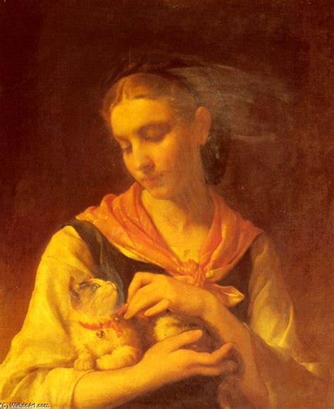 The Favorite Kitten By Emile Munier 1840 1895 France