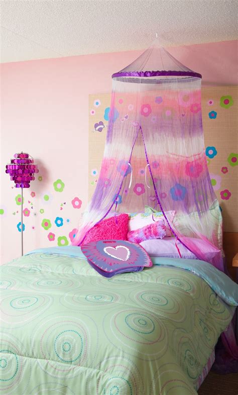 Purple And Pink Tie Dye Bed Canopy For Girls Purple Bedroom Ideas