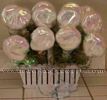 Let me design them for you. Washcloth Lollipop