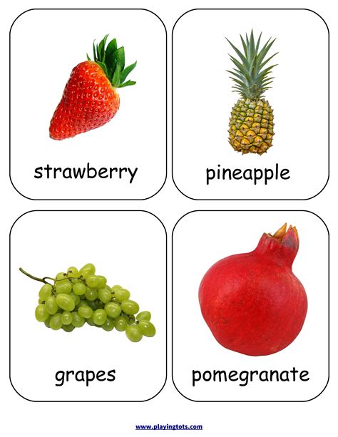 Fruits Flash Cards Keywords Free Printable Learnplaypdf