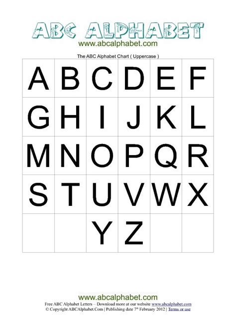 Alphabet Uppercase Printable Printable Word Searches