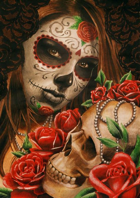 Pearl By Electriclinda On Deviantart Day Of The Dead Artwork Sugar Skull Girl Day Of The Dead