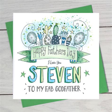 For the fathers who make an impact on others, it's important creating a father's day card graphic doesn't need to be difficult. Godfather Fathers Day Card By Claire Sowden Design ...