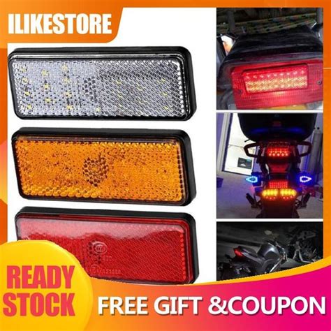 Jual Bayar Di Tempat Lampu Rem Belakang Sepeda Motor Led Reflektor Persegi Panjang New Di Lapak