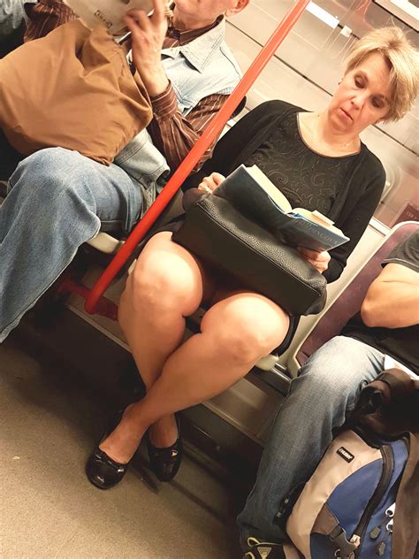 Blonde Mature Candid Upskirt In Train 01 Porn Pic From