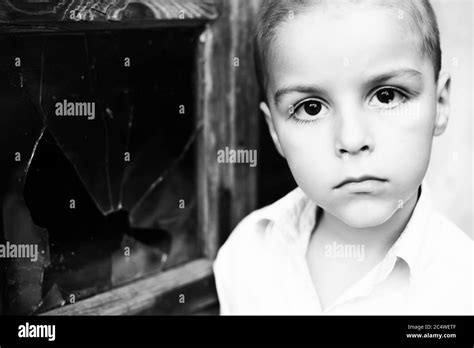 Portrait Of A Sad Boy Stock Photo Alamy