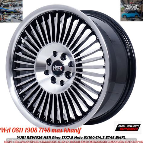 Jual VELG MOBIL HSR YUBI R17 RING 17 MOBILIO BINGUO Jazz Suzuki Carry