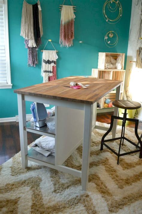 Get your craft room organized with pretty but practical storage solutions from ikea. Alternative Uses For An Ikea Kitchen Island: Crafting Desk ...