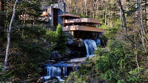 Fallingwater House Frank Lloyd Wright Architect At Age