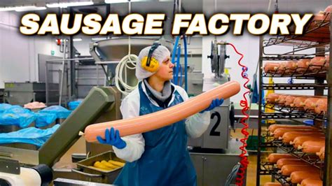 How Sausage Is Made Sausage Production Line Meat Factory Youtube