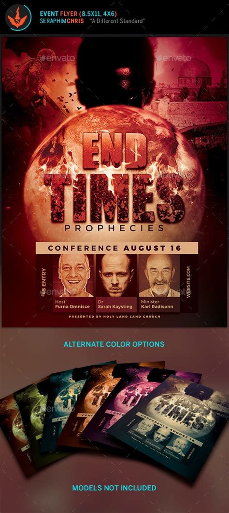 End Times Prophecies Conference Flyer Template By Seraphimchris
