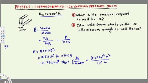 Physics - Thermodynamics - Ice Skating Pressure on ice | Thermodynamics ...