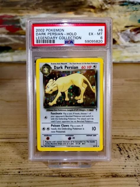Dark Persian Psa 6 Pokemon Card Legendary Collection 6110 Rare Holo