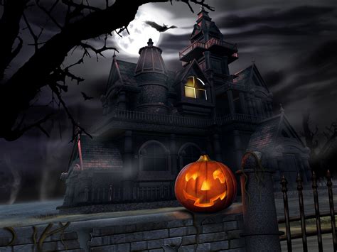 Haunted House Halloween Wallpaper 1400x1050