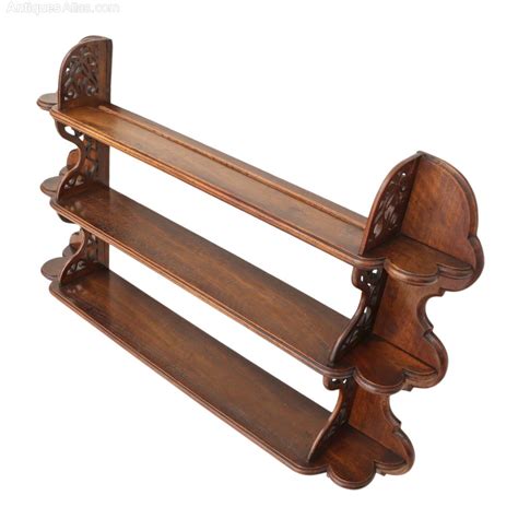 Whether it's to arrange your favourite books and other decorative objects, the vintage bookcase is a shabby chic style living room, decorated with natural wood and stone walls, will. Victorian Elm/walnut Wall Mounted Bookcase Shelves ...