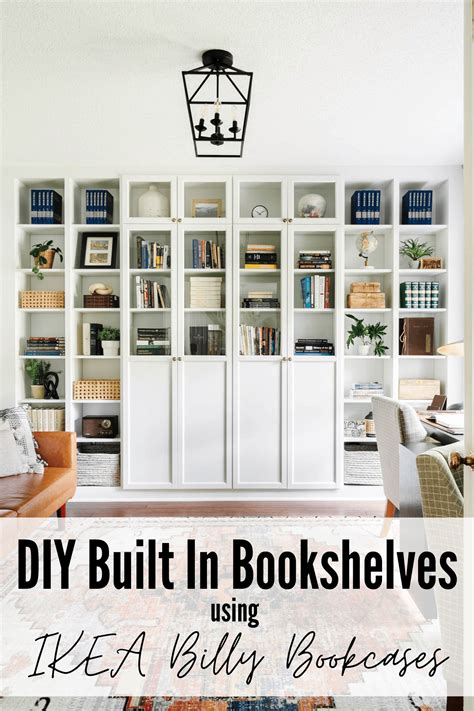 Diy Built In Bookshelves Using The Ikea Billy Bookcase Hack Synesy