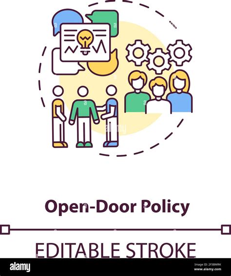 Open Door Policy Concept Icon Stock Vector Image And Art Alamy