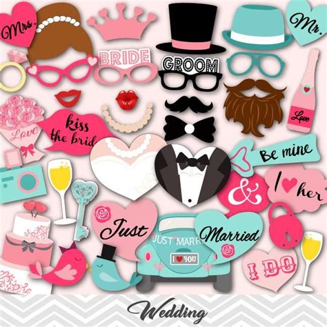 Make an impression with your papercraft. Wedding Party Photo Booth Props, Printable Bride and Groom Party Photo Booth Props, 0024 ...