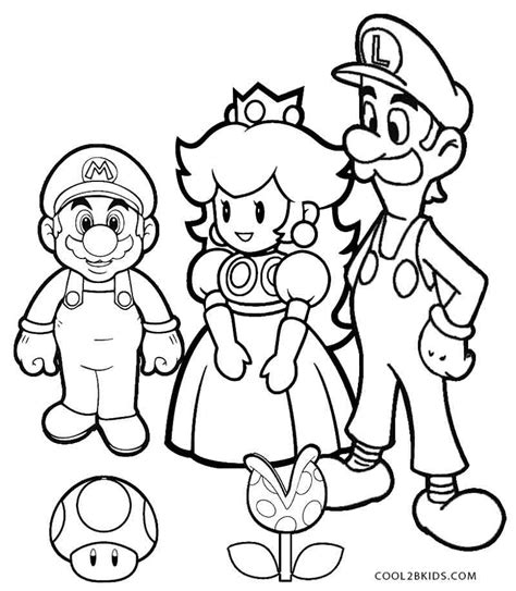 Mewarna Kleurplaten Mario En Peach Kleurplaten