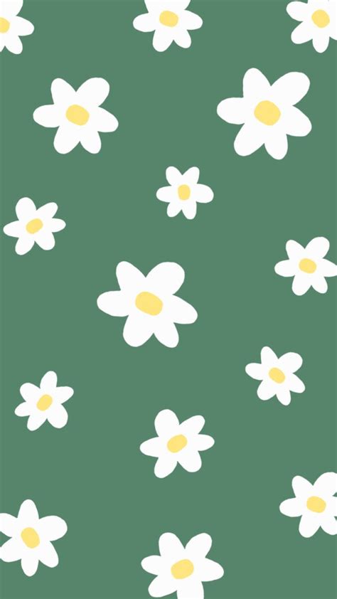 Green Daisy Wallpaper Daisy Wallpaper Pink Wallpaper Iphone Simple Wallpapers