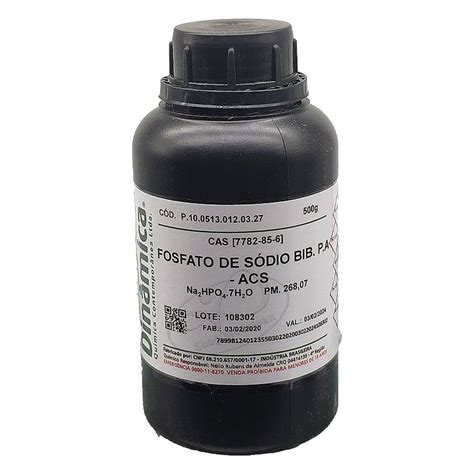 Fosfato De Sodio Bibasico 7h2o Pa Acs 500gr Dinamica Ciruvix
