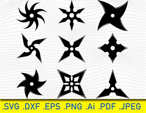 Throwing Stars Vector Clipart