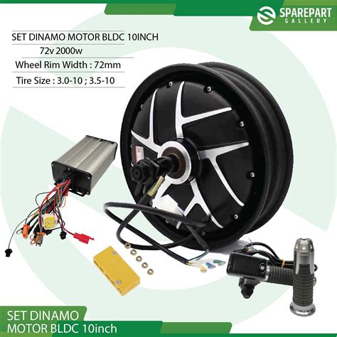 Set Dinamo bldc 10inch 72v 2000w-3000w electric scooter hub motor 10