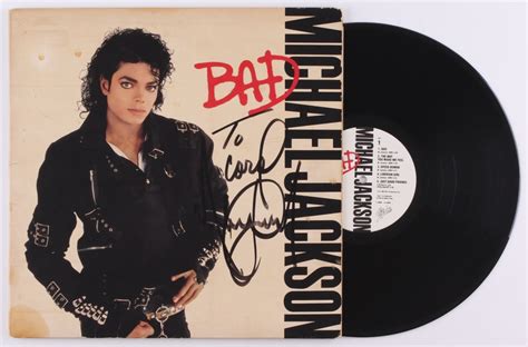 Michael Jackson Signed Autographed Bad Record Album Cover Lp My XXX