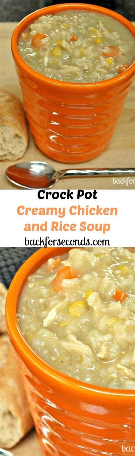 I'm sorry to hear you haven't had much luck finding the. Easy Crock Pot Creamy Chicken and Rice Soup - Back for Seconds