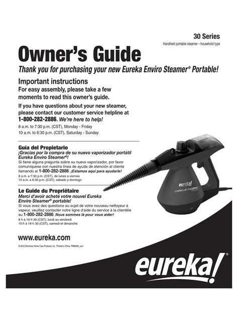 Eureka 30 Series Owners Manual Pdf Download Manualslib