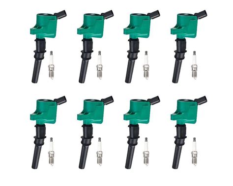 Mustang Ignition Coils With Spark Plugs Green 99 04 Mustang Excluding V6 Free Shipping