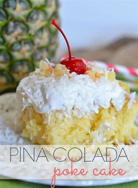 Boston cream pie is magically (and easily) transformed into a delicious poke cake! Pina Colada Poke Cake is made with butter cake, sweetened ...