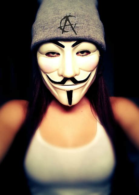 Guy Fawkes Anonymiss Anonymous Mask Mask Girl Hipster Wallpaper