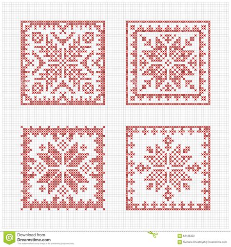 Get unlimited access to hundreds of free patterns. Scandinavian Style Cross Stitch Pattern Stock Vector ...