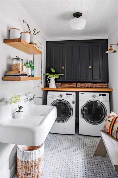 $130 diy small laundry closet storage ideas & makeover. Seven Genius Ways to Bring Storage into a Small Laundry ...