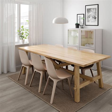 No tools are required to assemble the chair, you just click it together with a simple mechanism under the seat. MÖCKELBY / ODGER Table and 6 chairs - oak, white/beige - IKEA