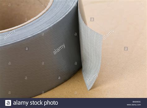 A Roll Of Grey Duct Tape Close Up Shot Stock Photo Alamy