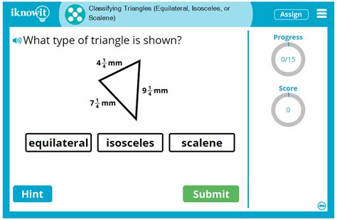 Interactive Math Lesson Classifying Triangles Equilateral Isosceles Or Scalene
