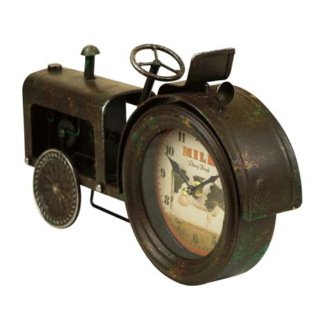 Vintage Tractor Tabletop Clock Boxman