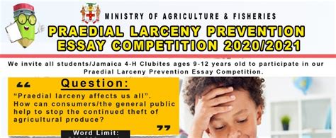 Praedial Larceny Competition The Ministry Of Agriculture And Fisheries