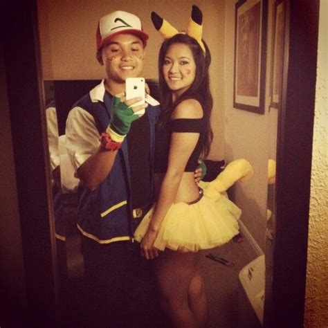 Ash And Pikachu Pokemon Couple Costume Halloween Couple Halloween