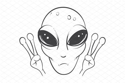 Alien Alien Drawings Outline Drawings Canvas Drawings